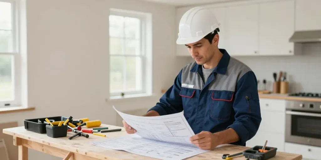 Trusted local contractor reviewing plans for slot toto renovation project.